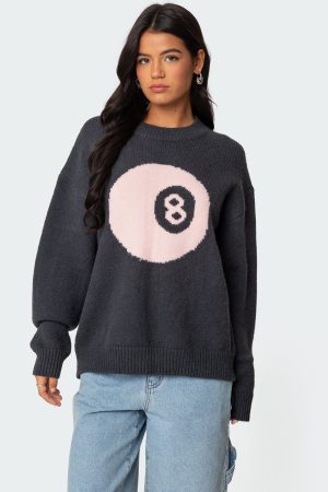 8 Ball Oversized Chunky Knit Sweater