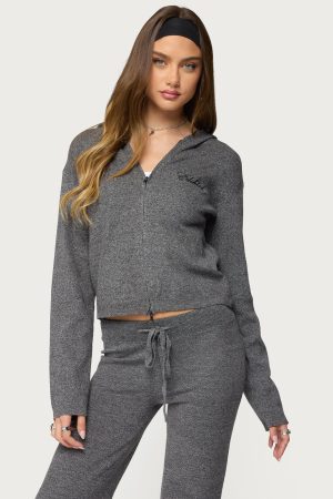 Ayah Knit Zip Up Hoodie