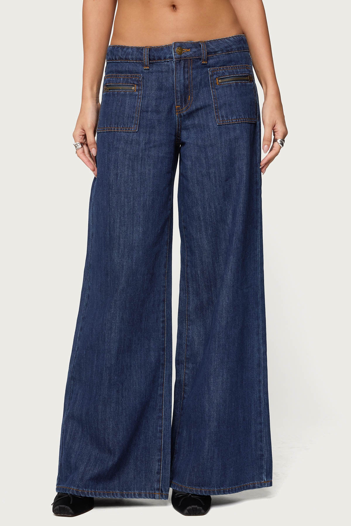 Jimena Low Rise Wide Leg Jeans - Image 2