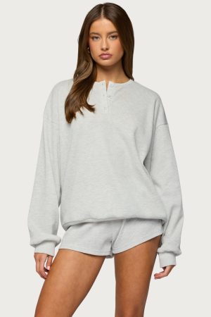 Baila Waffle Henley Top