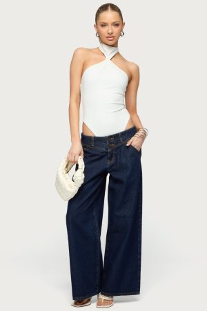 Petite Meredith Low Rise Wide Leg Jeans