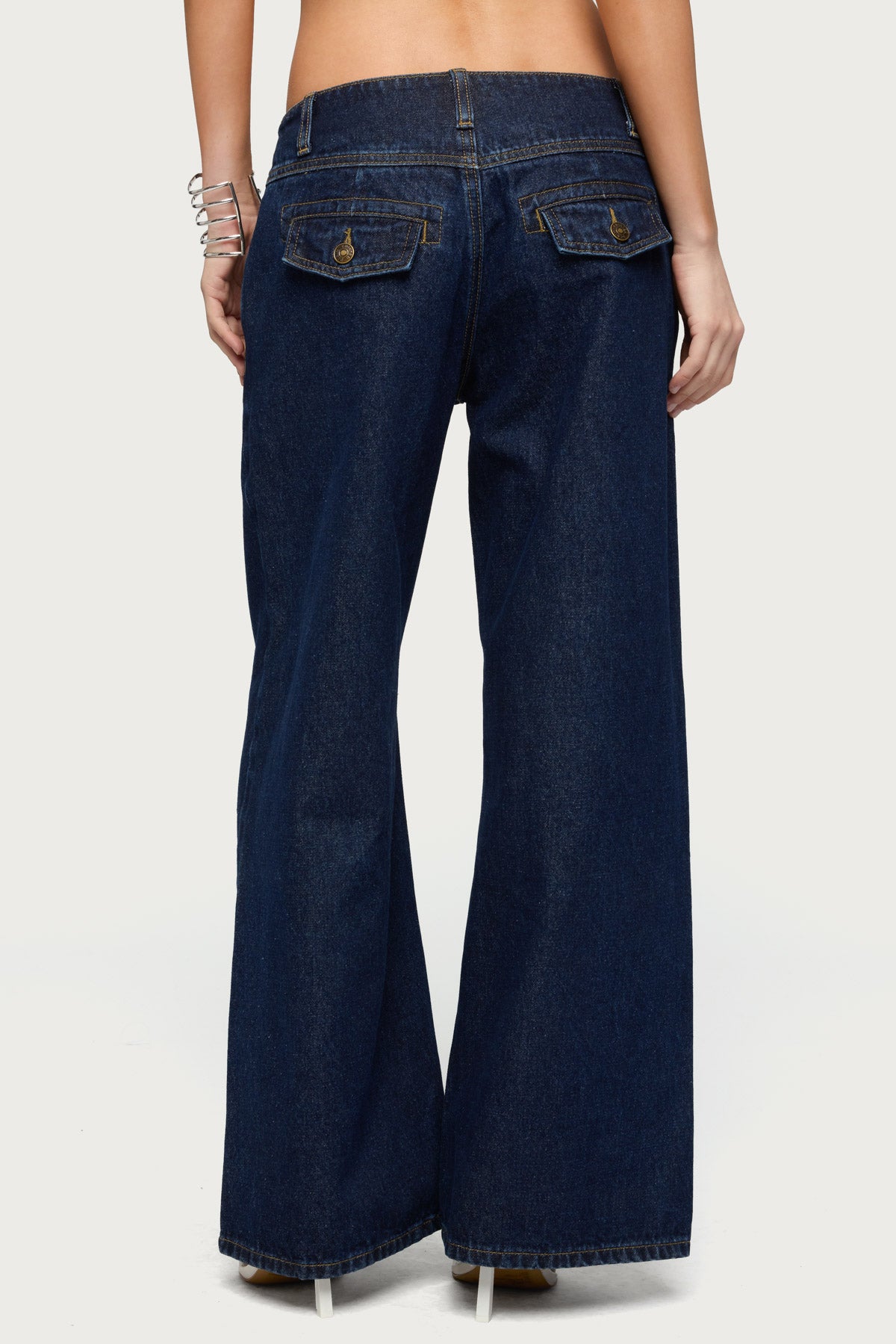 Petite Meredith Low Rise Wide Leg Jeans - Image 5