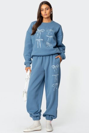 Bow Bliss Oversized Sweatpants