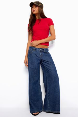 Raiyne Low Rise Wide Leg Jeans