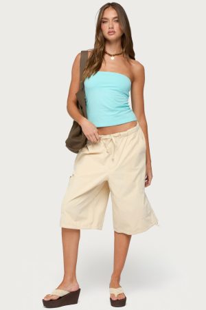 Azul Oversized Cargo Bermuda Shorts
