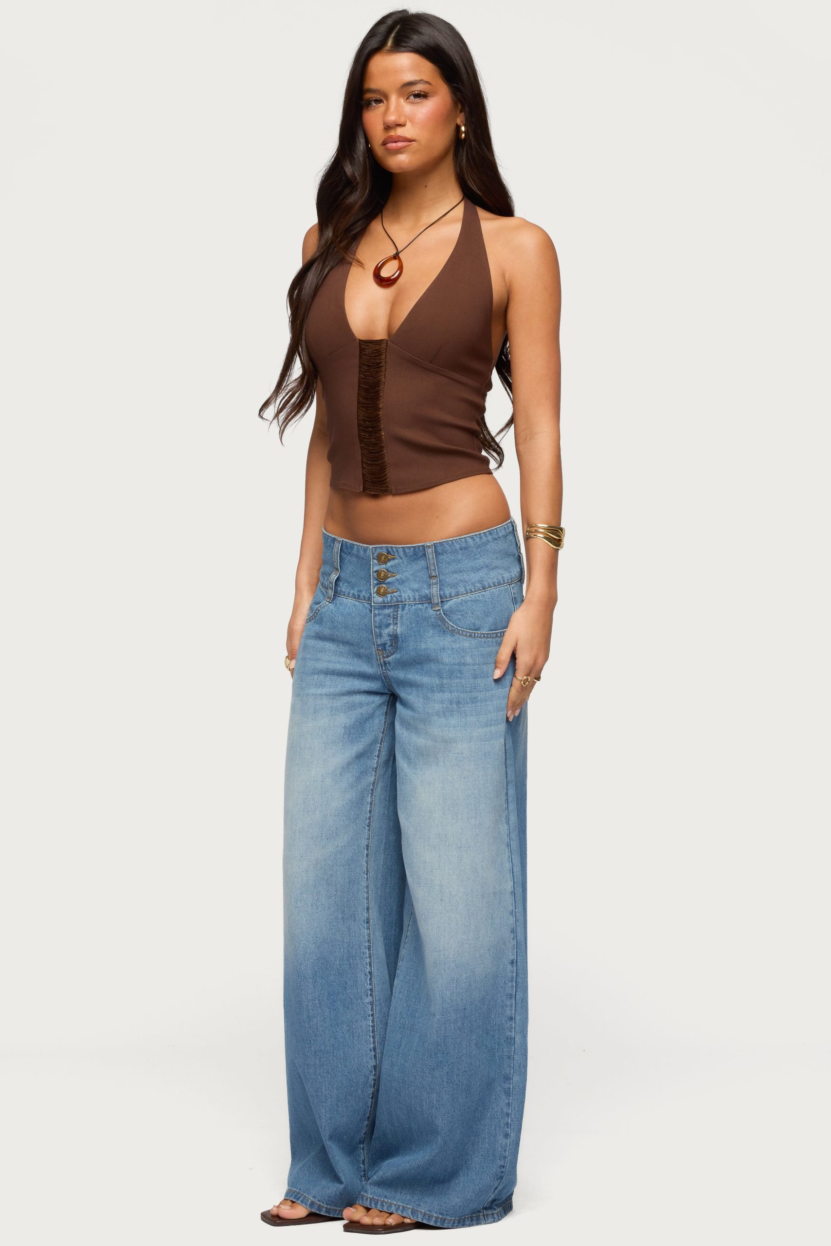 Alira Fringed Panel Halter Top - Image 4