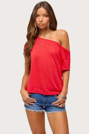 Amora Off Shoulder Sheer Top