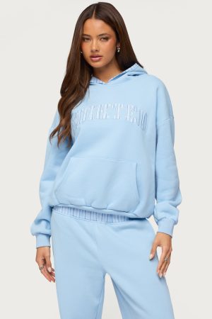 Edikted Core Stripey Oversized Hoodie