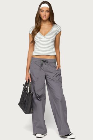 Kathleen Oversized Cotton Cargo Pants
