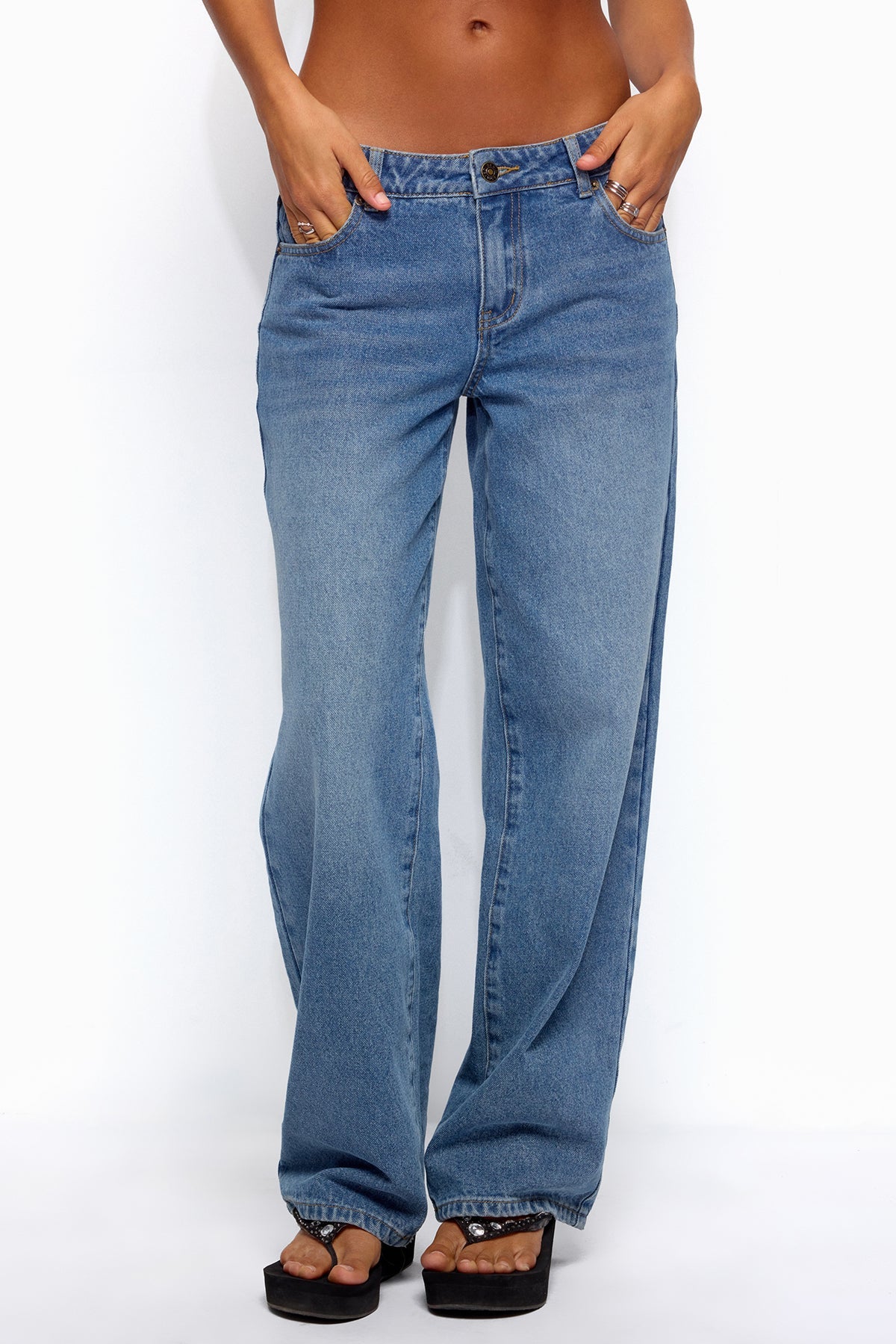Breslin Low Rise Straight Leg Jeans - Image 3