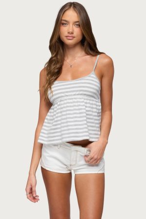 Zacharia Striped Babydoll Top