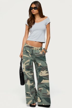 Allen Camo Wide Leg Sweatpants