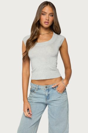Somin Knit Scoop Neck Top