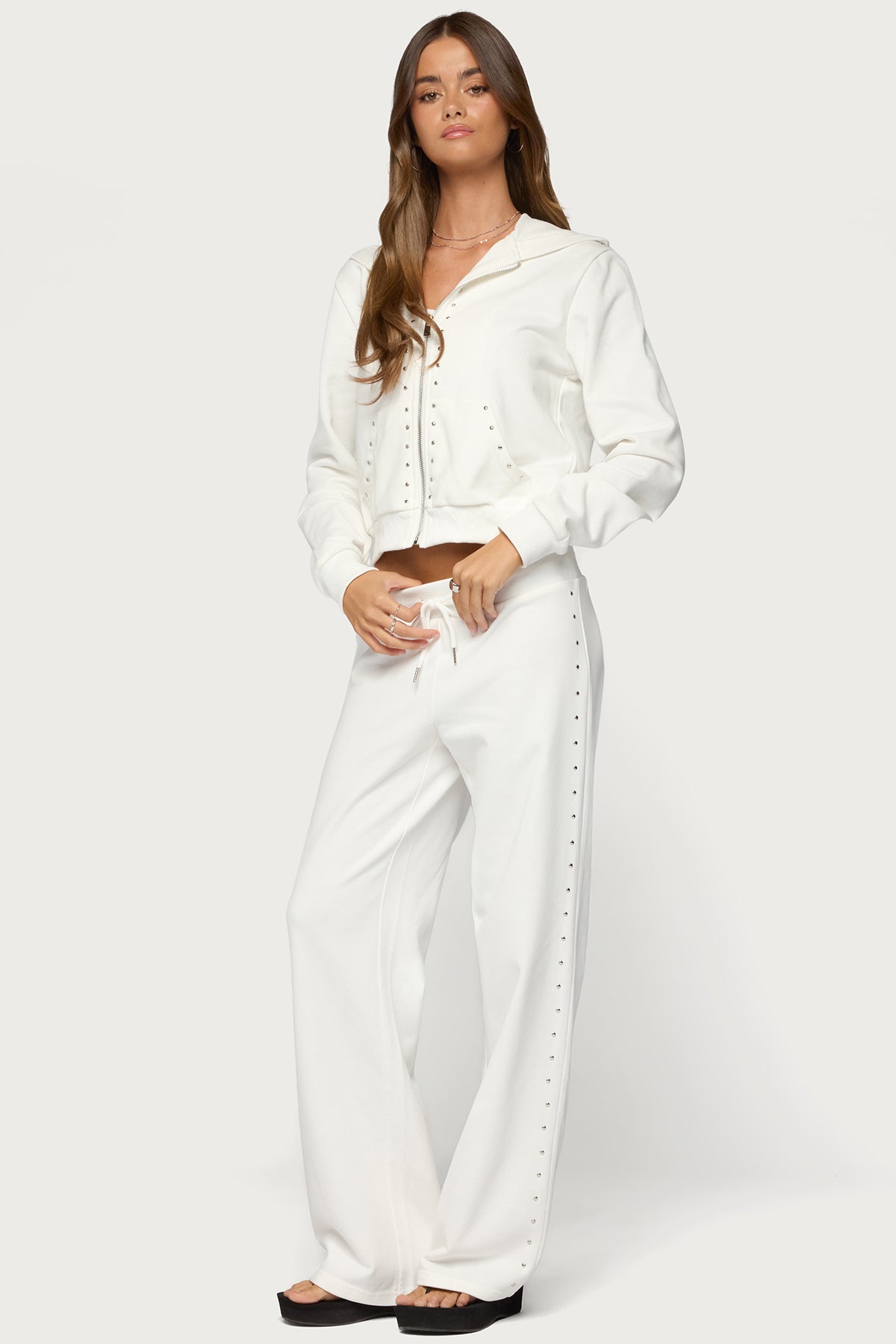 Enid Studded Zip Up Hoodie - Image 4