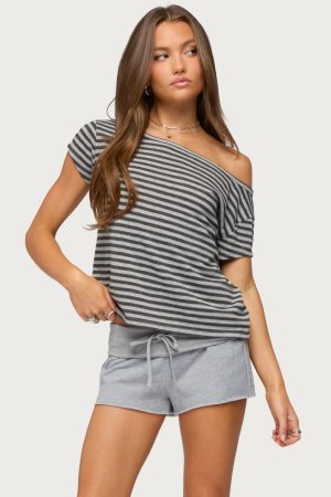 Chanelle Off Shoulder Striped Top