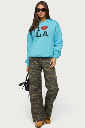 Soya Camo Low Rise Baggy Jeans