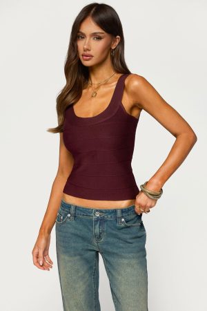 Akina Bandage Knit Tank Top