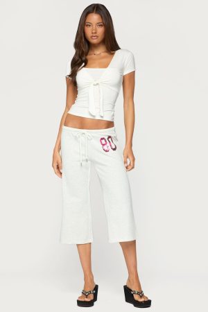 80 Sequin Capri Sweatpants